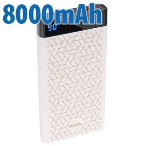 8000mAh PowerBank with USB-C & USB-A charging, LED display