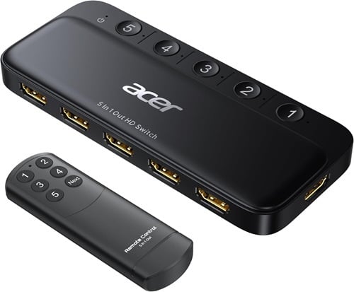 acer 5-in-1 Out HDMI 2.0 4K/60Hz HDMI Switch with Remote