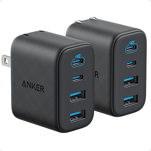 Anker Zolo USB-C Charger Block (50W, 4 Ports, 2-Pack)