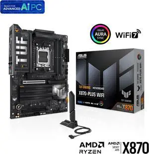 ASUS TUF GAMING X870-PLUS WIFI AMD AM5 X870 ATX motherboard, 16+2+1, 80A