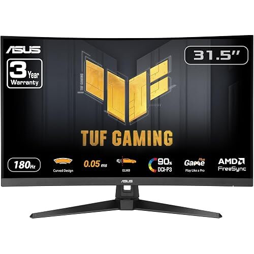Asus TUF VG32WQ3B 32" 1440p 180Hz HDR Curved Gaming Monitor