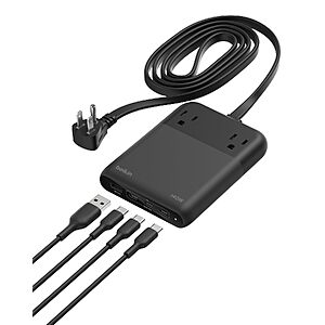 Belkin 140W GaN Charging Station w/ 2 AC Outlets, 3 USB-C & 1 USB-A