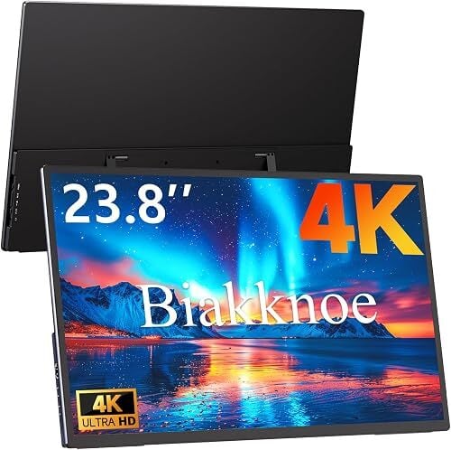 Biakknoe 23.8" 4K 3840x2160 IPS UHD Portable Monitor