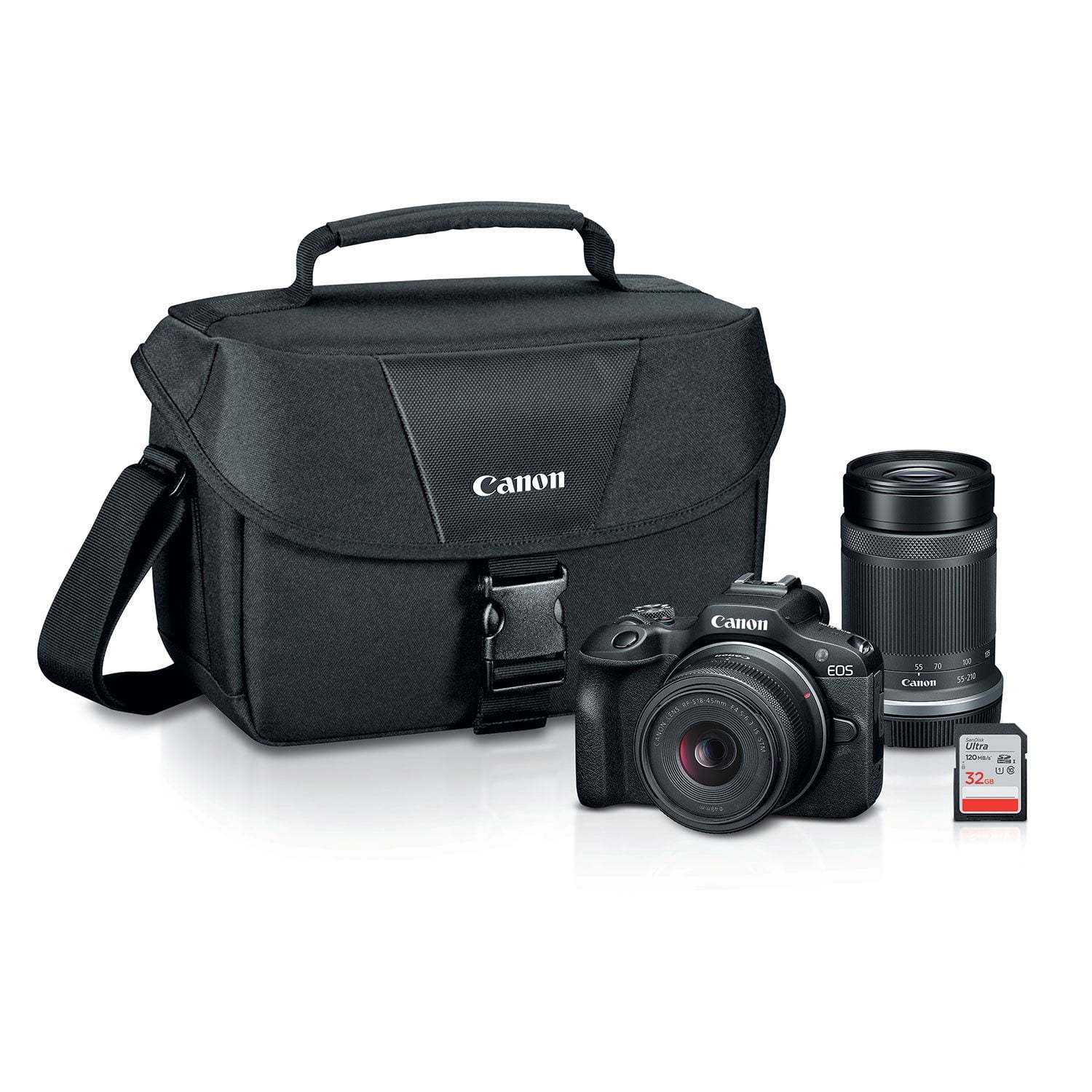 Canon EOS R100 Mirrorless Camera w/RF-S 18-45mm & RF-S 55-210mm Lens Kit