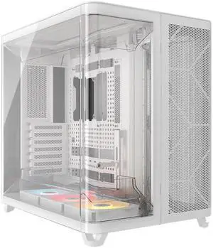 Corsair AIR 5400 RS-R ARGB Triple Chamber Mid-Tower PC Case (White, 3x 120mm ARGB Fans)