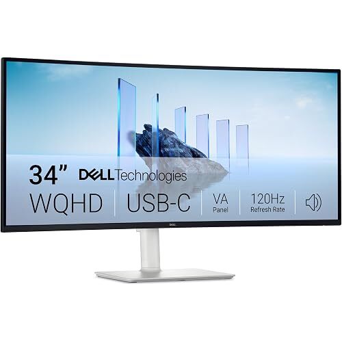 Dell 34 Plus 34" 3440x1440 120Hz Curved Monitor w/ Integrated Speakers