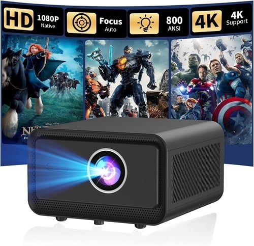 DreamFair 800 ANSI Lumens 4K 1080P Native Smart Projector