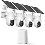 ELYSOO 2K 4MP HD Dual-Band Solar Security Camera w/ WiFi Connectivity