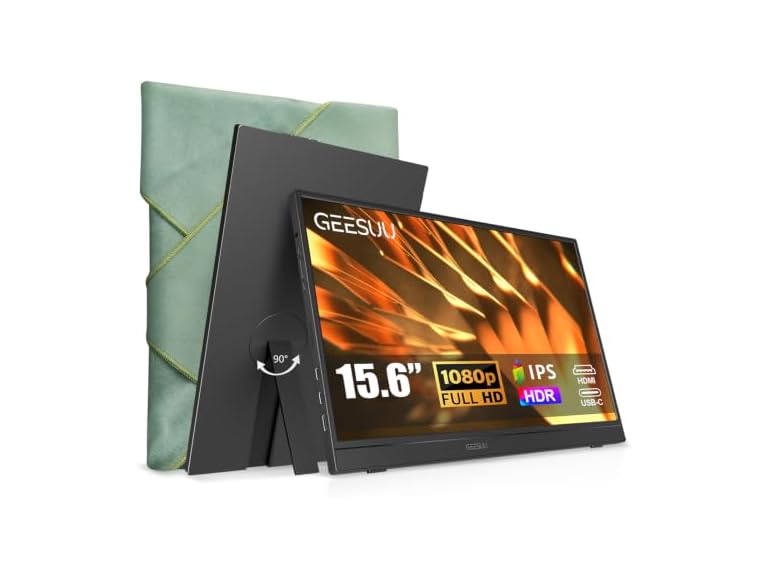 GEESUU Portable Monitor 15.6" FHD IPS