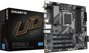 GIGABYTE B760M C LGA 1700 Intel B760 M-ATX Motherboard with DDR5, M.2
