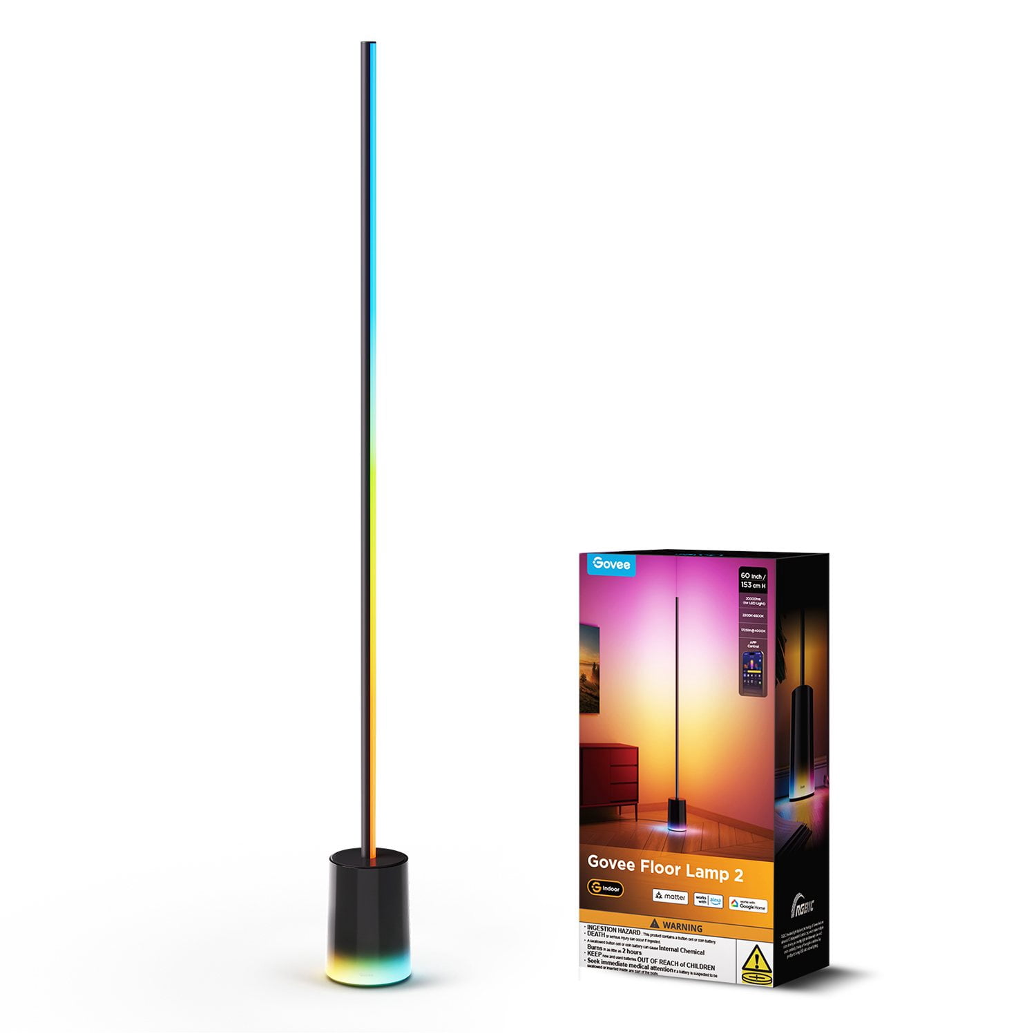 Govee RGBICWW 60" Smart Floor Lamp 2