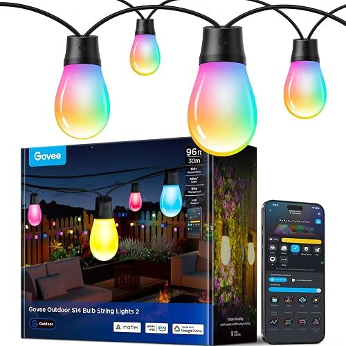 Govee S14 96' 30-Bulb Outdoor String Lights
