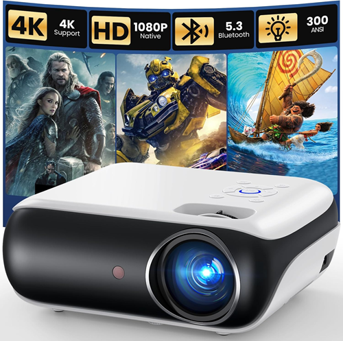 Happrun Native 1080P Bluetooth Mini Portable Projector