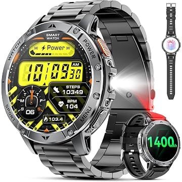 Haulvean 1.7" Android/iOS Military Smart Watch