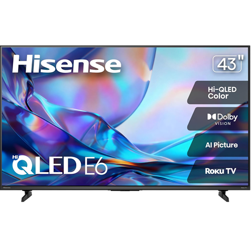 Hisense 43" Class E6SR Hi-QLED 4K UHD Smart Roku TV