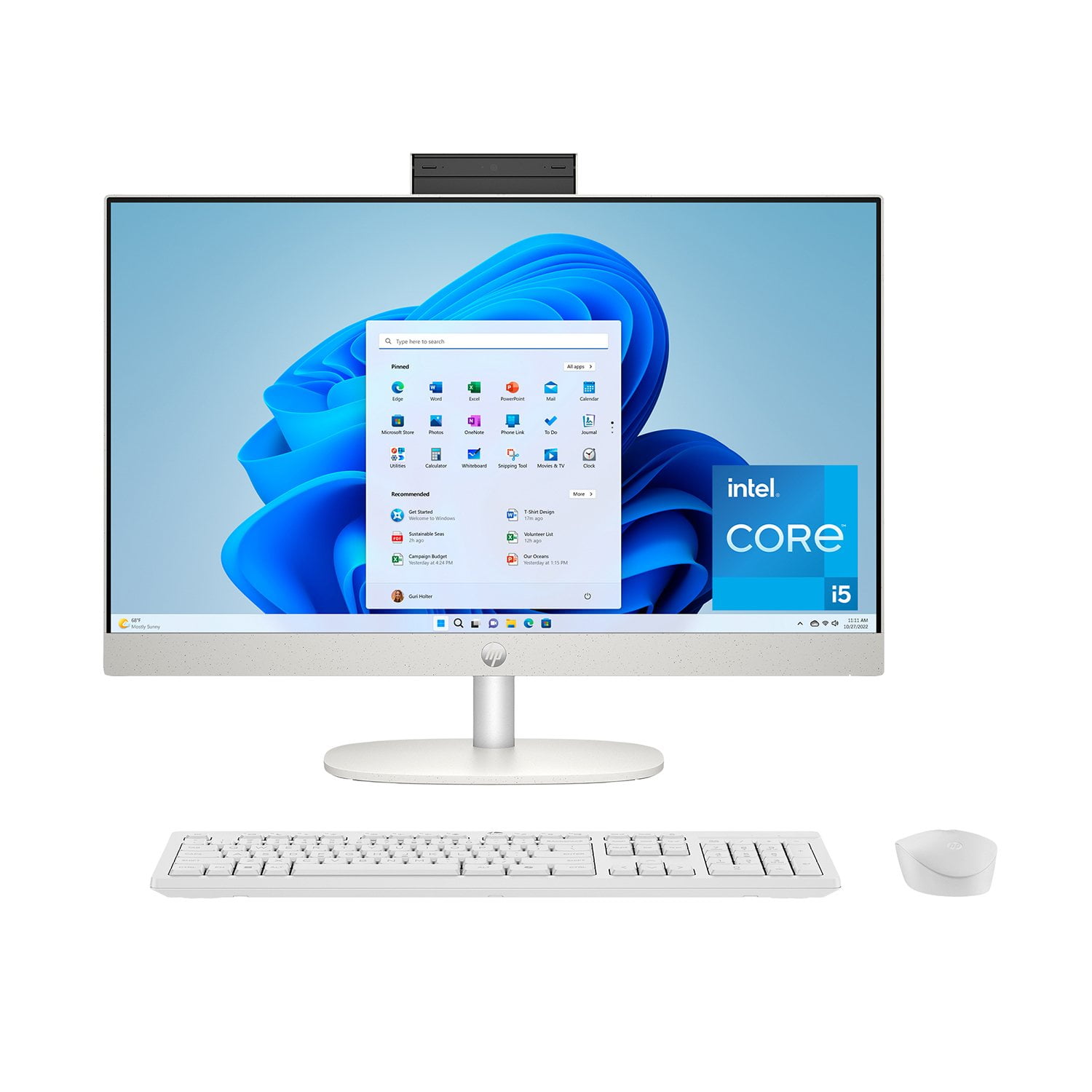 HP 23.8" All-in-One Desktop PC - Intel Core i5 - 8G RAM - 512GB SSD