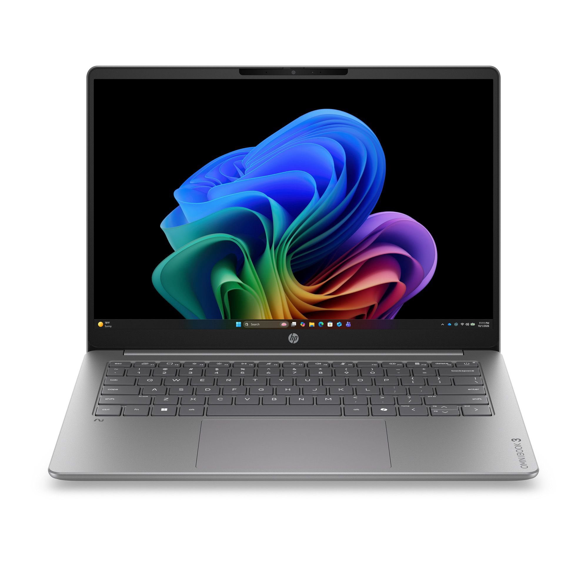 HP OmniBook 3 14" 2K OLED Next Gen AI Laptop, Snapdragon X, 16GB RAM