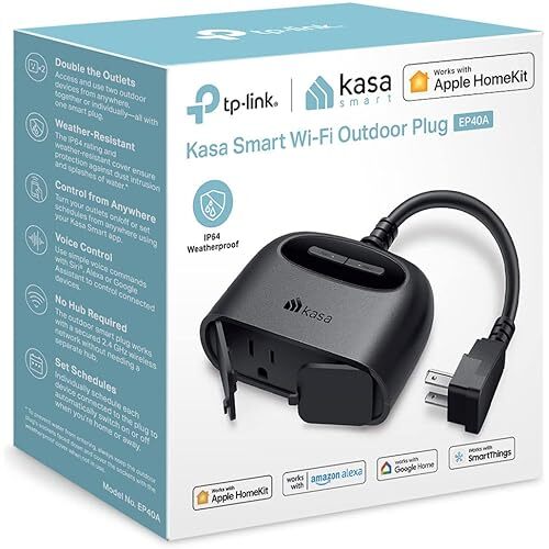 Kasa TP-Link Outdoor Smart Plug w/ 2 Sockets
