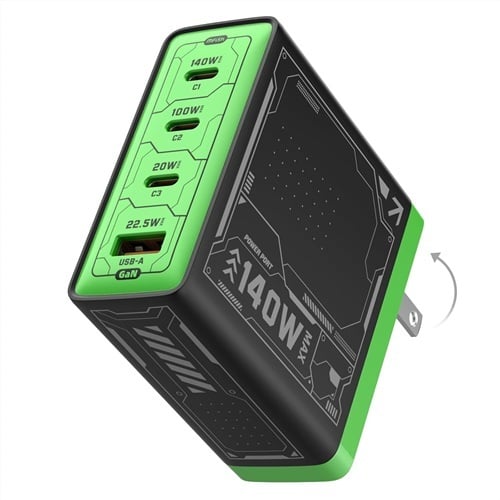 MFish 140W 4-Port 3.1 GaN USB-C Charger Block