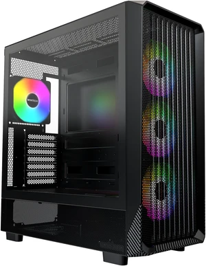 MONTECH X5- ATX Mid-Tower Gaming PC Case, High Airflow, 3x 140mm and 1x