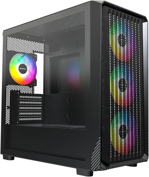 MONTECH X5M - Micro ATX Gaming PC Case, High Airflow, 4x120mm ARGB Fans