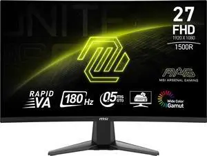 MSI 27" Full HD 180Hz with Adaptive Sync 0.5ms HDR Ready Curved Gaming