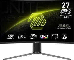 MSI 27" QHD 2K 1440P 180Hz AMD FreeSync 0.5ms HDR Ready Anti-Flicker