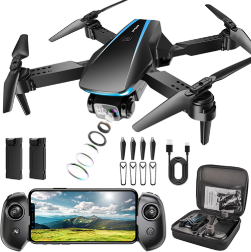 Oddire 1080p Foldable WiFi Camera Mini Drone Kit with 2x Batteries