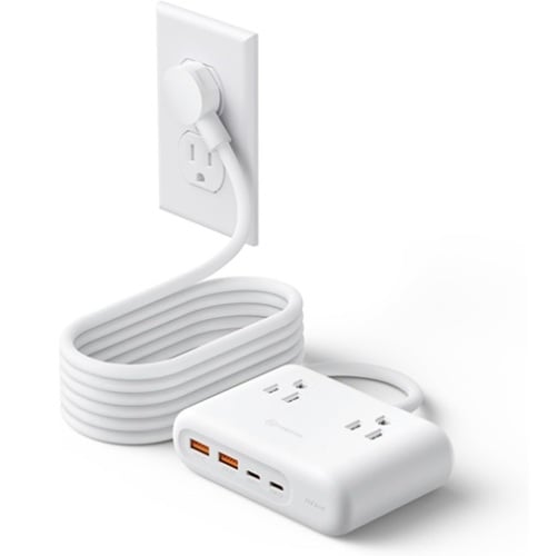PhiCloud 8-in-1 25W GaN 4-Outlet 4-USB Power Strip
