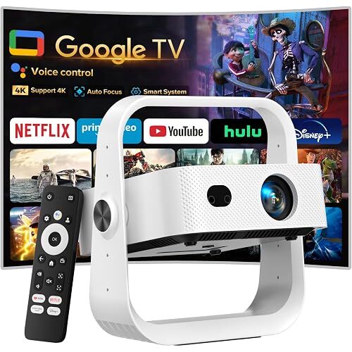 Pignynt 1920x1080 4K 3000-ANSI Google TV Projector