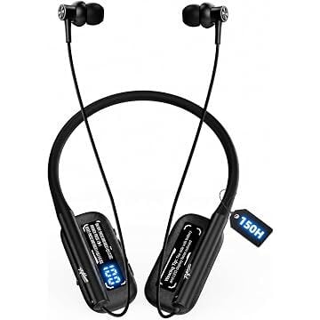 Rythboom 150-Hour Playtime Wireless Neckband In-Ear Headphones w/ Battery