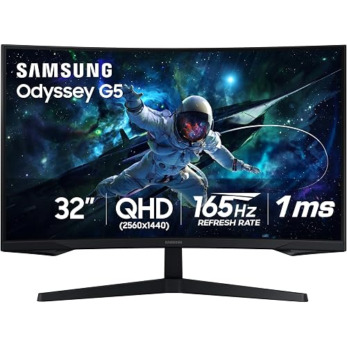Samsung Odyssey G55C 32" Curved 2560x1440 165Hz Gaming Monitor