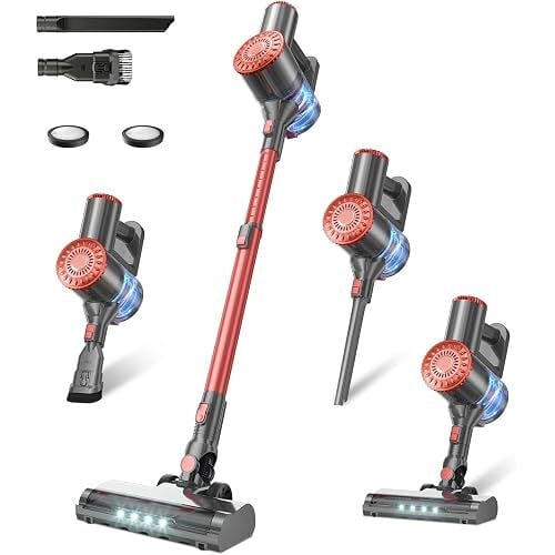 Tipdiy 8-in-1 45KPa 7-Layer Filtration 220V Self-Standing Cordless Vacuum