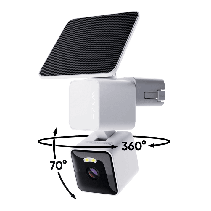Wyze Solar Cam Pan 2K Outdoor Wireless Security Camera, Solar Powered, 360