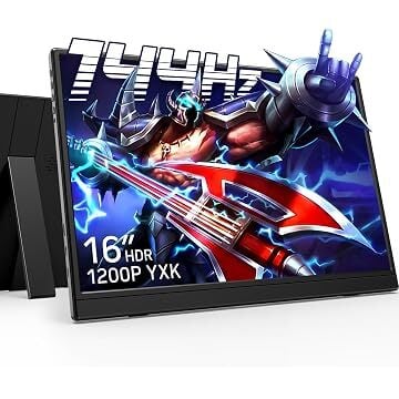 Yxk 16" 144Hz 1920 x 1200 IPS Ultra-slim USB-C Portable Gaming Monitor